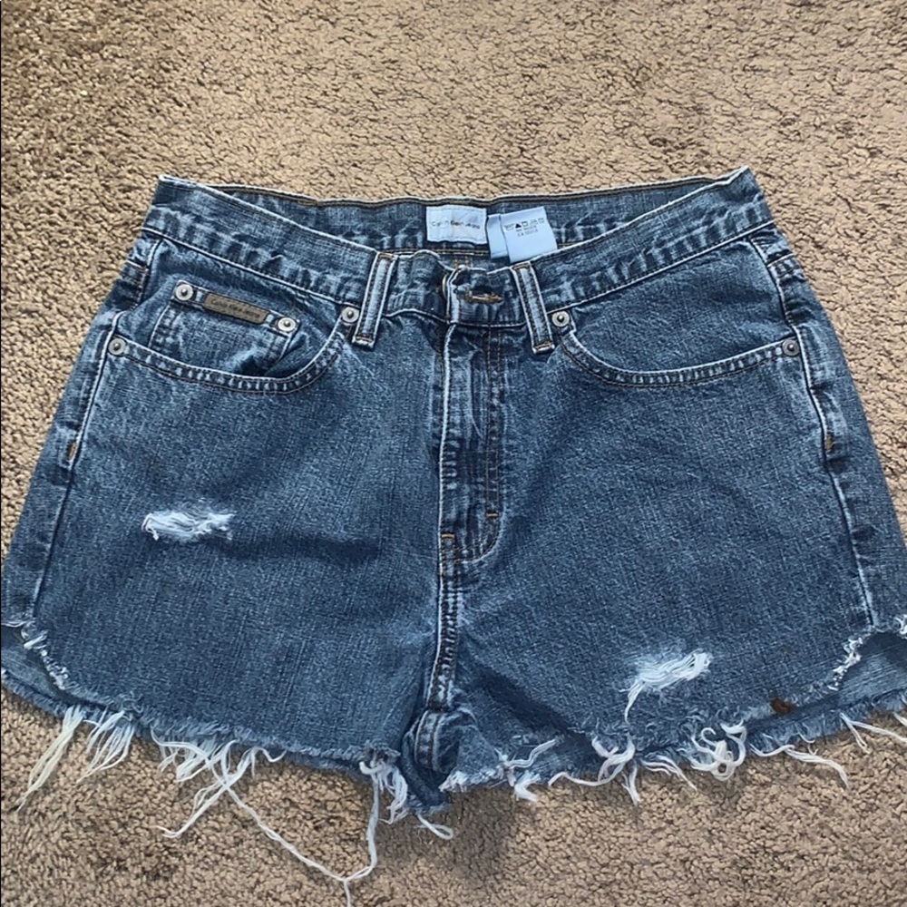 Calvin Klein high waisted jean shorts!